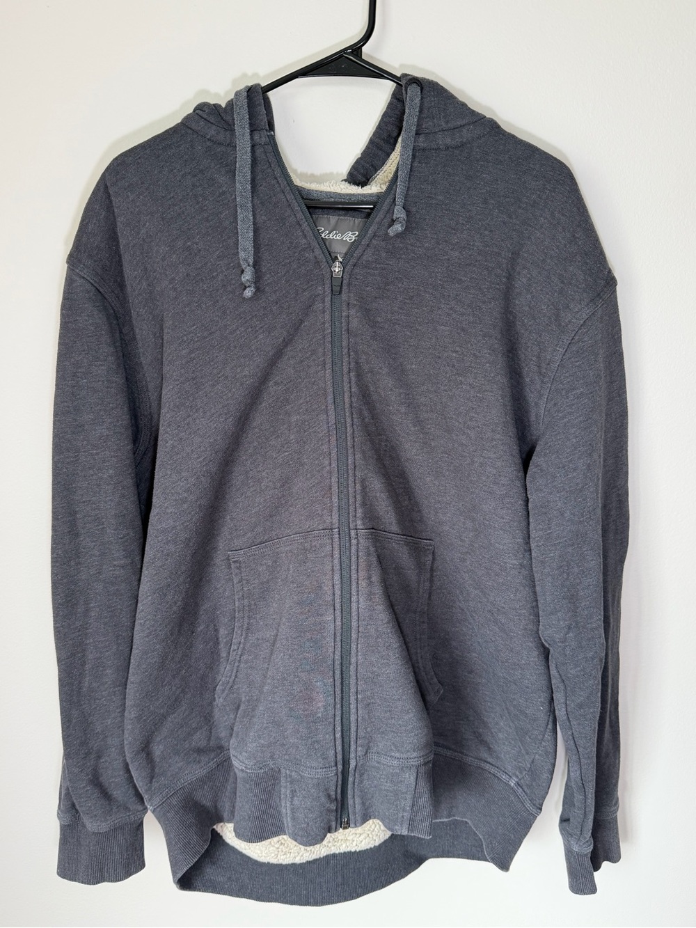 Eddie Bauer Charcoal Gray Full-Zip Hooded Sweater